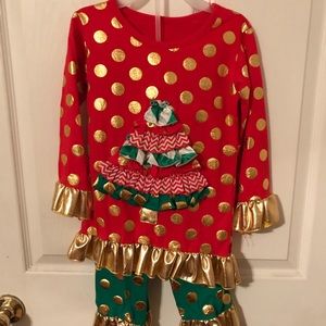 Little girls Christmas outfit